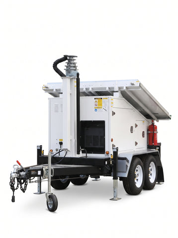 Mobile Power USA - CCTV Mobile Solar Security Trailer | Easy-Operate CCTV Camera System with MPPT