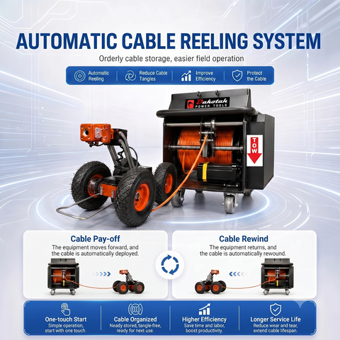 Dakotah Power Tools Cobra DC-300 Sewer Pipe Inspection Crawler Camera & Pipeline Inspection Robotic Crawler