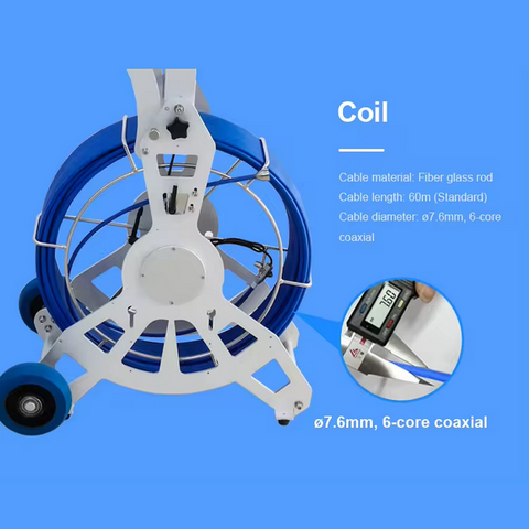 Free Locator with Cuda Cam 38mm self leveling camera head with pan & tilt option and IP68 waterproof sewer camera with 512HZ transmitter and self leveling camea head.