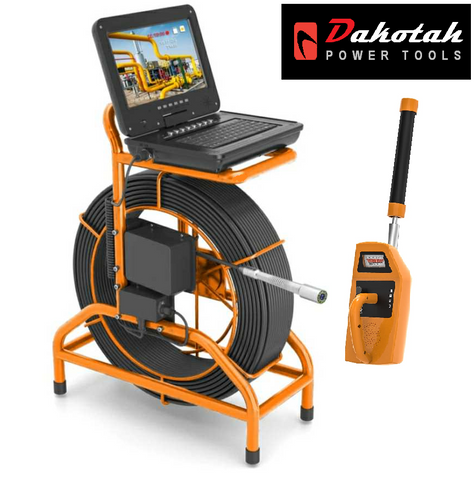 230 ft Pipe Camera with Free Locator, 230ft Self-Leveling Pipe Camera 512Hz Sonde Meter Counter, Built-in Microphone & Speaker, 1080P 10" IPS Monitor, IP68 Waterproof Pipe Inspection Camera with DVR