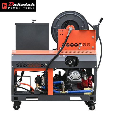2900PSI Small Sewer Cleaning Machine 9GPM Sewer Jetter 5/16 50m Hose Sewer Hydro Jetter
