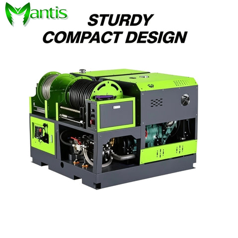 2175Psi Compact Design Industrial Diesel High Pressure Pipeline Dredging Sewer Jetter Drain Cleaner