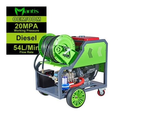 2900PSI 27HP Powerful Dual-Cylinder Diesel Pipe Dredging Machine Drain Pipe Cleaner Machine Sewer Jet Machine
