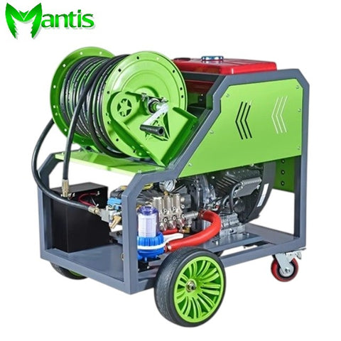 2900PSI 27HP Powerful Dual-Cylinder Diesel Pipe Dredging Machine Drain Pipe Cleaner Machine Sewer Jet Machine