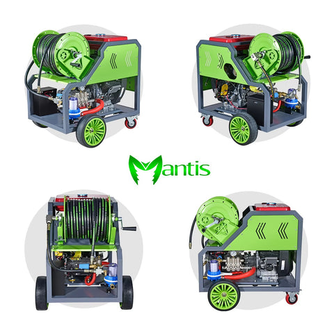 20Mpa 27Hp Powerful Dual-Cylinder Diesel Pipe Dredging Machine Drain Pipe Cleaner Machine Sewer Jet Machine (Copy)