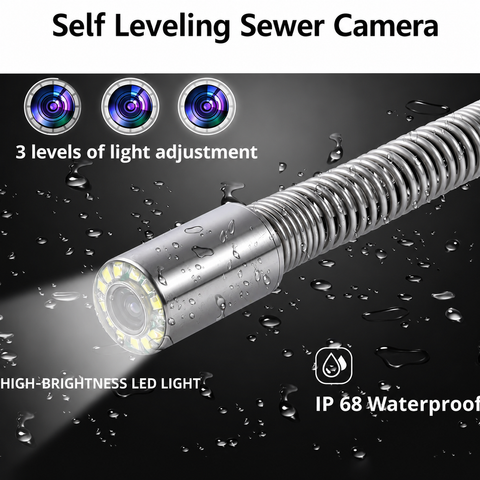 Free Ridgid Scout With Maxi Reel Sewer Inspection Camera with 512Hz Locator, 165ft Self-Leveling Snake Camera, 9" Touch HD Screen, DVR, Adjustable LEDs, 16GB SD Card, IP68 Waterproof for Sewer and Drainage Pipes -165ft