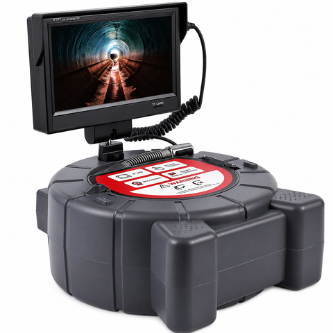Free Ridgid Scout With Maxi Reel Sewer Inspection Camera with 512Hz Locator, 165ft Self-Leveling Snake Camera, 9" Touch HD Screen, DVR, Adjustable LEDs, 16GB SD Card, IP68 Waterproof for Sewer and Drainage Pipes -165ft
