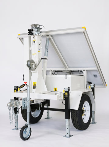 Mobile Power USA - CCTV Mobile Solar Security Trailer | Easy-Operate CCTV Camera System with MPPT
