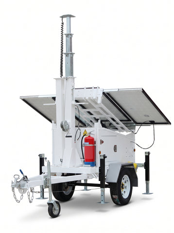 Mobile Power USA - CCTV Mobile Solar Security Trailer | Easy-Operate CCTV Camera System with MPPT