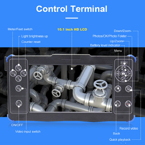 Free Locator with Cuda Cam Sewer Camera 38mm self leveling camera head with pan & tilt option and IP68 waterproof sewer camera with 512HZ transmitter and self leveling camea head