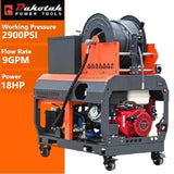 2900PSI Small Sewer Cleaning Machine 9GPM Sewer Jetter 5/16 50m Hose Sewer Hydro Jetter