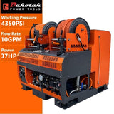 4350PSI Pipe Cleaning Machine 10.5GPM Jetter Sewer Machines 37HP Machine for Cleaning Different Drain Pipes