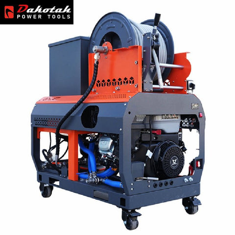 2900PSI High Pressure Sewer Jet Machine 9GPM 19HP Household Drain Residential Pipeline Washing Equipment