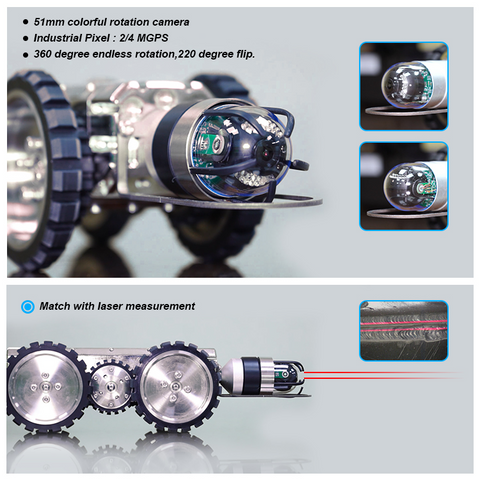 Dakotah Power Tools 300ft Robotic Sewer Crawler Inspection System Sewer Crawler