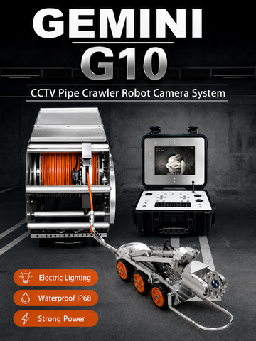 Gemini II Robotic Mainline Crawler Robot Crawler System With Full Pan and Tilt and Rotational Zoom Camera. (Copy)