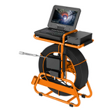 Inspection Camera with Free Locator, Self-Leveling Sewer Camera 512Hz Sonde Meter Counter, Built-in Microphone & Speaker, 1080P 10" IPS Monitor, IP68 Waterproof Pipe Inspection Camera with DVR