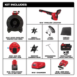 Milwaukee M18 18-Volt Lithium-Ion Cordless 200 ft. Plumbing Camera Inspection System Image Reel Kit w/M12 Pipeline Locator Kit (2-Tool)