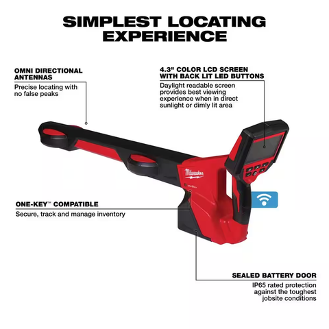 Milwaukee M18 18-Volt Lithium-Ion Cordless 200 ft. Sewer Camera Inspection System Image Reel Kit w/M12 Pipeline Locator Kit (2-Tool)