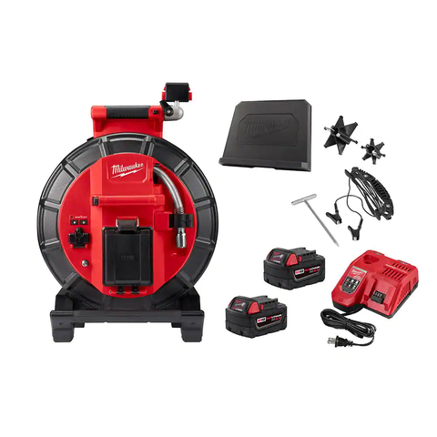 Milwaukee Sewer Camera 18-Volt Lithium-Ion Cordless 120 ft. Pipe Camera Inspection System Image Reel Kit with Batteries and Charger