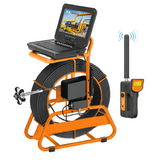 Copy of 165 ft Sewer Camera with Free Locator, Self-Leveling Sewer Camera 512Hz Sonde Meter Counter, Built-in Microphone & Speaker, 1080P 10" IPS Monitor, IP68 Waterproof Pipe Inspection Camera with DVR
