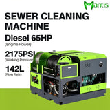 2175Psi Compact Design Industrial Diesel High Pressure Pipeline Dredging Sewer Jetter Drain Cleaner