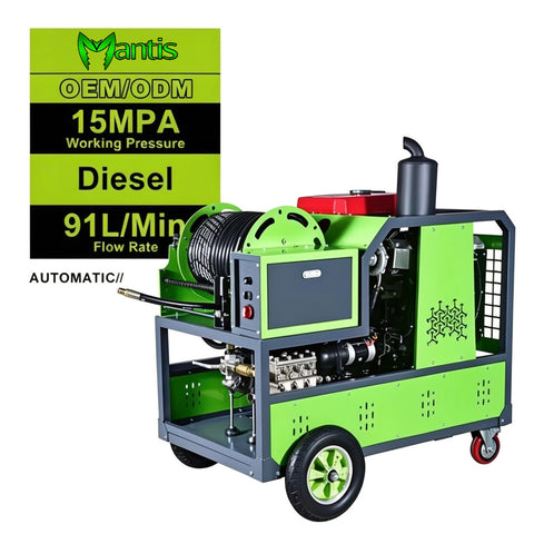 58Hp Four-Cylinder Diesel Engine High Pressure Water Jet Pipe Pipeline Sewer Sewage Cleaning Machine (Copy)