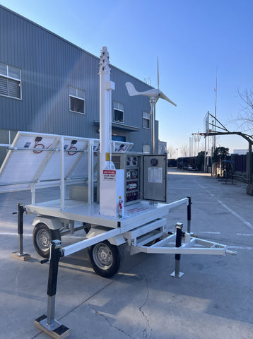 Mobile Power USA - Mobile Solar Generator Trailer | Off-Grid Power Supply with Lithium Battery & Solar Panels