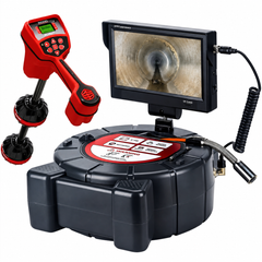 Free Ridgid Scout With Maxi Reel Sewer Inspection Camera with 512Hz Locator, 165ft Self-Leveling Snake Camera, 9" Touch HD Screen, DVR, Adjustable LEDs, 16GB SD Card, IP68 Waterproof for Sewer and Drainage Pipes -165ft