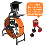 FREE RIDGID SCOUT LOCATOR WITH PURCHASE OF V-SNAKE SELF LEVELING SEWER CAMERA WITH PUSH CABLE VIDEO SYSTEM 512Hz SONDE & 200 ft. CABLE