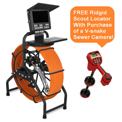 FREE RIDGID SCOUT LOCATOR WITH PURCHASE OF V-SNAKE SELF LEVELING SEWER CAMERA WITH PUSH CABLE VIDEO SYSTEM 512Hz SONDE & 135 ft. CABLE (Copy)