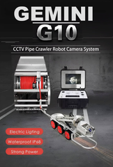 Gemini II  Robotic Mainline Crawler System Robot Pipe Crawler With Full Pan and Tilt and Rotational Zoom Camera.  650 ft of Cable (Copy)
